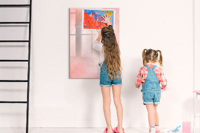 Tableau effaçable magnétique Tableau pastel pour photos et notes