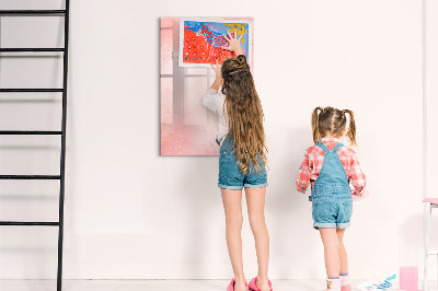 Tableau effaçable magnétique Tableau pastel pour photos et notes