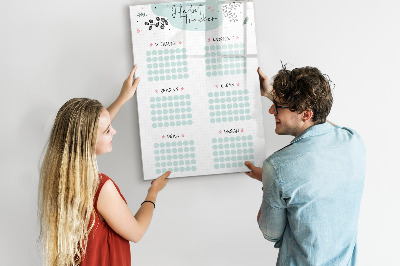 Tableau effaçable magnétique Suivi de vos habitudes et activités quotidiennes