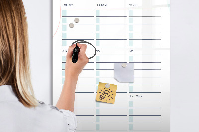 Tableau effaçable magnétique Agenda pour dates importantes et photos