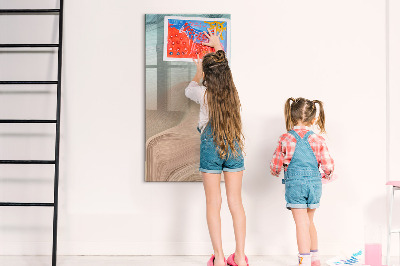 Tableau magnétique effaçable Un tableau coloré pour les notes et les photos