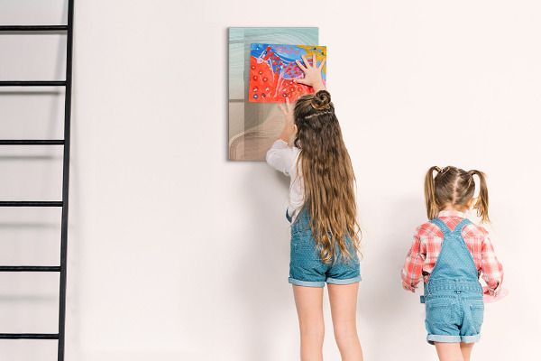 Tableau magnétique effaçable Un tableau coloré pour les notes et les photos