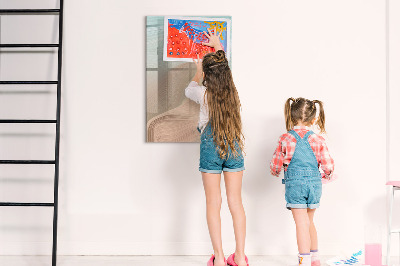 Tableau magnétique effaçable Un tableau coloré pour les notes et les photos