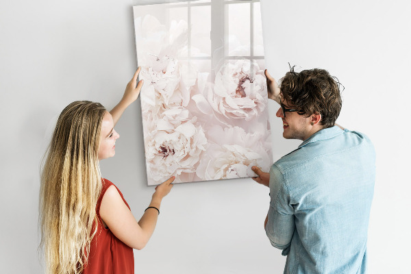 Tableau effaçable magnétique Collage floral avec souvenirs et notes