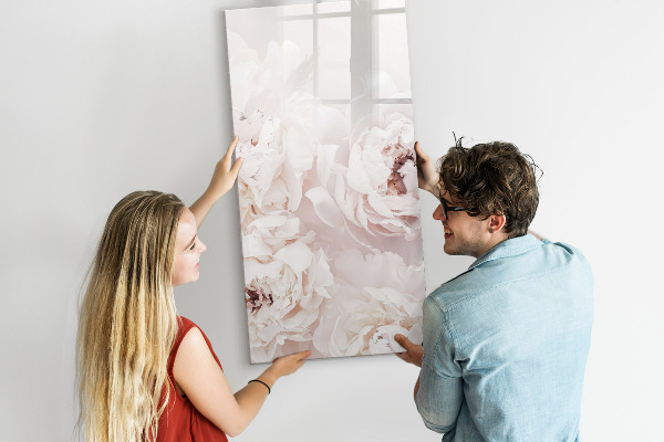 Tableau effaçable magnétique Collage floral avec souvenirs et notes