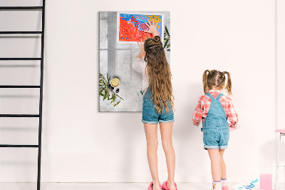 Tableau magnétique effaçable Tableau moderne pour notes et photos