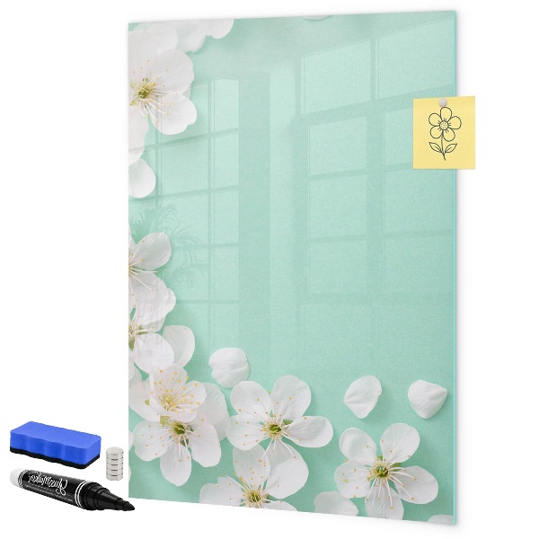 Tableau effaçable magnétique Tableau créatif à motif floral