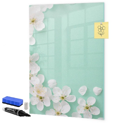 Tableau effaçable magnétique Tableau créatif à motif floral