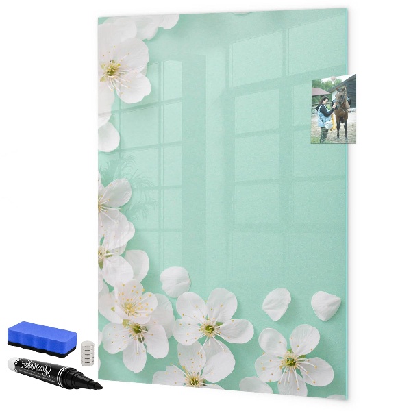 Tableau effaçable magnétique Tableau créatif à motif floral