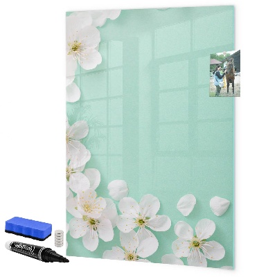 Tableau effaçable magnétique Tableau créatif à motif floral