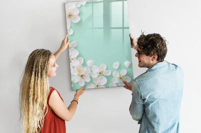 Tableau effaçable magnétique Tableau créatif à motif floral