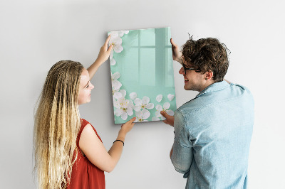 Tableau effaçable magnétique Tableau créatif à motif floral