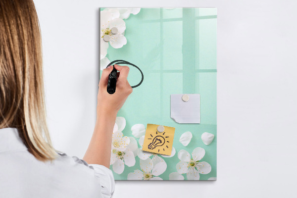 Tableau effaçable magnétique Tableau créatif à motif floral