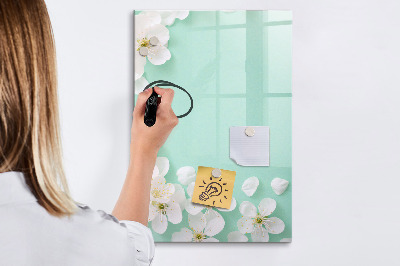Tableau effaçable magnétique Tableau créatif à motif floral