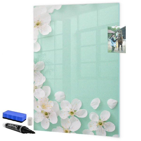 Tableau effaçable magnétique Tableau créatif à motif floral