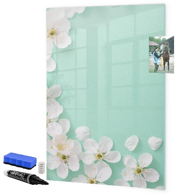 Tableau effaçable magnétique Tableau créatif à motif floral
