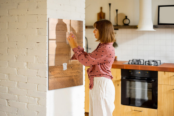 Tableau magnétique effaçable Un endroit chaleureux pour les souvenirs et les photos