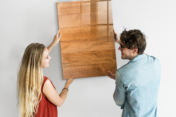 Tableau magnétique effaçable Un endroit chaleureux pour les souvenirs et les photos