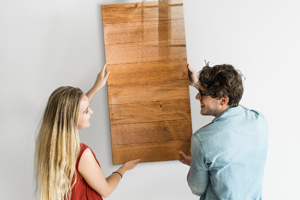Tableau magnétique effaçable Un endroit chaleureux pour les souvenirs et les photos