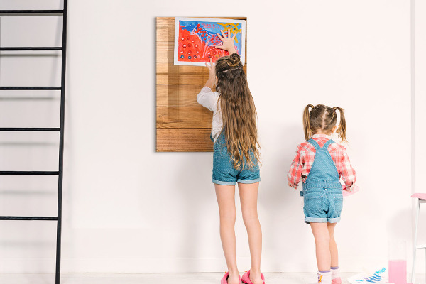 Tableau magnétique effaçable Un endroit chaleureux pour les souvenirs et les photos