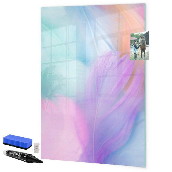 Tableau magnétique effaçable Un tableau coloré pour les notes et les photos