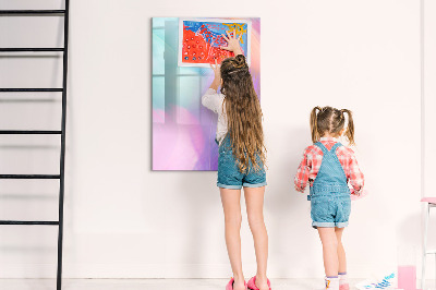 Tableau magnétique effaçable Un tableau coloré pour les notes et les photos