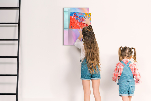 Tableau magnétique effaçable Un tableau coloré pour les notes et les photos