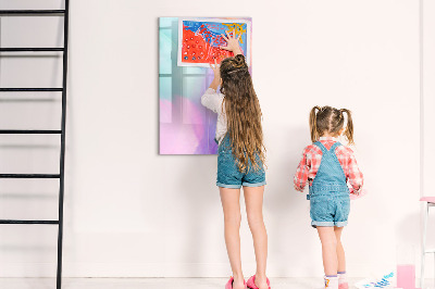 Tableau magnétique effaçable Un tableau coloré pour les notes et les photos