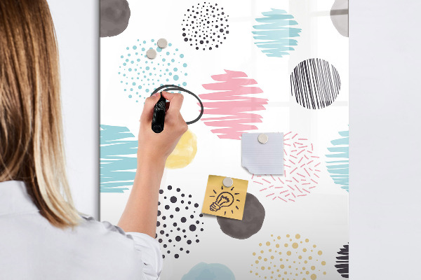 Tableau magnétique effaçable Un tableau coloré pour les photos et les notes