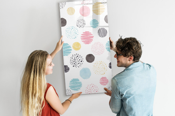 Tableau magnétique effaçable Un tableau coloré pour les photos et les notes
