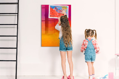 Tableau magnétique effaçable Un tableau coloré pour les notes et les photos