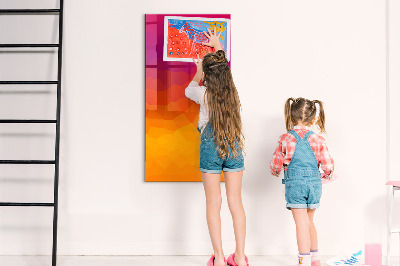 Tableau magnétique effaçable Un tableau coloré pour les notes et les photos