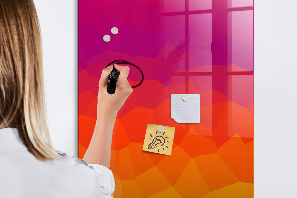 Tableau magnétique effaçable Un tableau coloré pour les notes et les photos