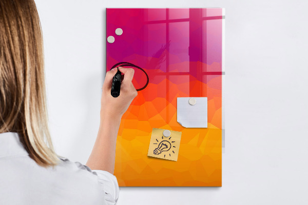 Tableau magnétique effaçable Un tableau coloré pour les notes et les photos