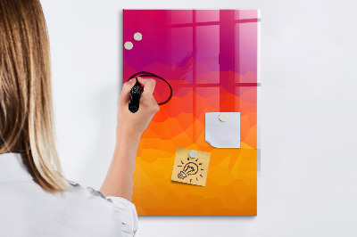 Tableau magnétique effaçable Un tableau coloré pour les notes et les photos