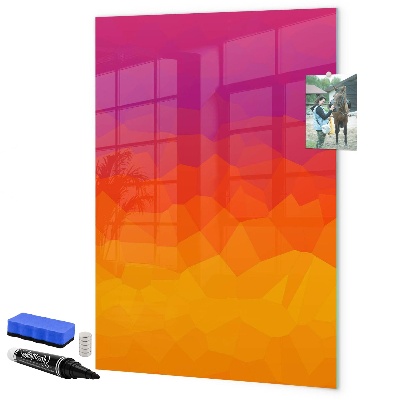 Tableau magnétique effaçable Un tableau coloré pour les notes et les photos