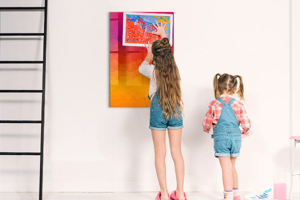 Tableau magnétique effaçable Un tableau coloré pour les notes et les photos