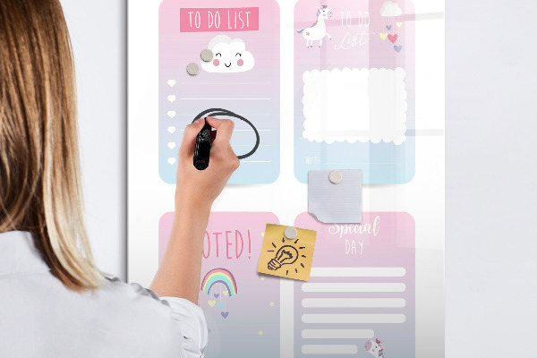 Tableau effaçable magnétique Planifier avec joie et créativité