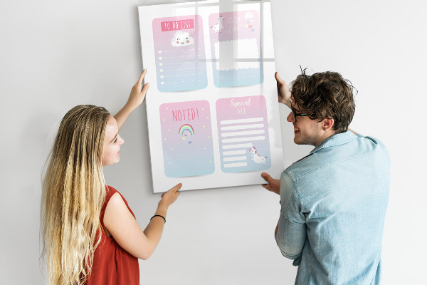 Tableau effaçable magnétique Planifier avec joie et créativité