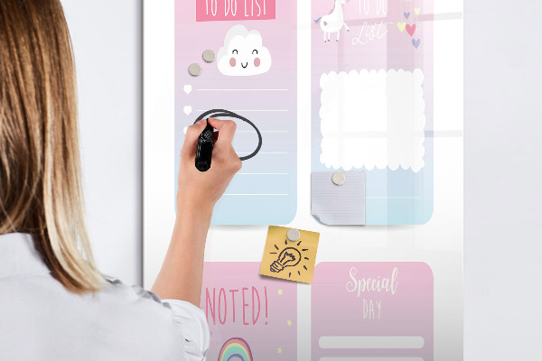 Tableau effaçable magnétique Planifier avec joie et créativité