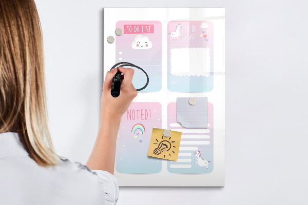 Tableau effaçable magnétique Planifier avec joie et créativité