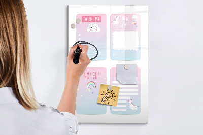 Tableau effaçable magnétique Planifier avec joie et créativité