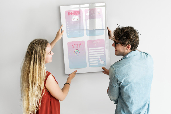Tableau effaçable magnétique Planifier avec joie et créativité