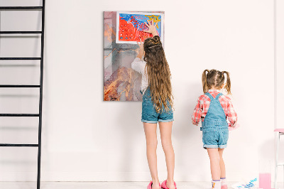 Tableau magnétique effaçable Un tableau élégant pour les notes et les photos