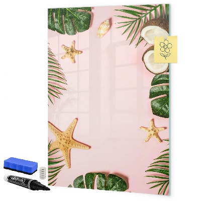 Tableau effaçable magnétique Souvenirs d'été sur fond de nature