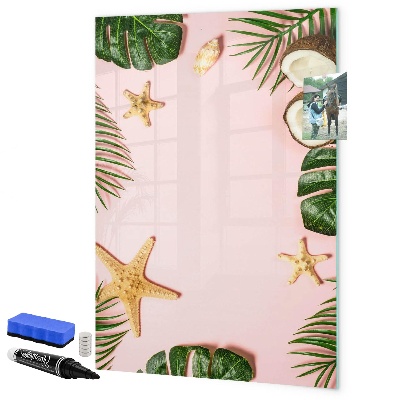 Tableau effaçable magnétique Souvenirs d'été sur fond de nature