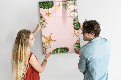 Tableau effaçable magnétique Souvenirs d'été sur fond de nature