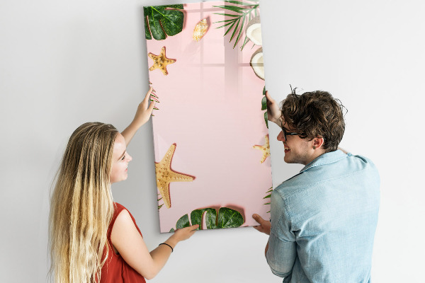 Tableau effaçable magnétique Souvenirs d'été sur fond de nature
