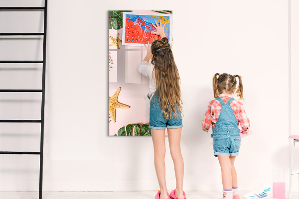 Tableau effaçable magnétique Souvenirs d'été sur fond de nature