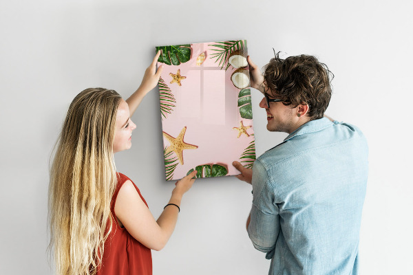 Tableau effaçable magnétique Souvenirs d'été sur fond de nature
